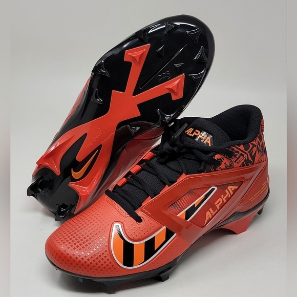 Nike Alpha Menace 4 Pro Nrg Picante Red-Black Football Men Size 8 FQ3984-600 New - Picture 1 of 13
